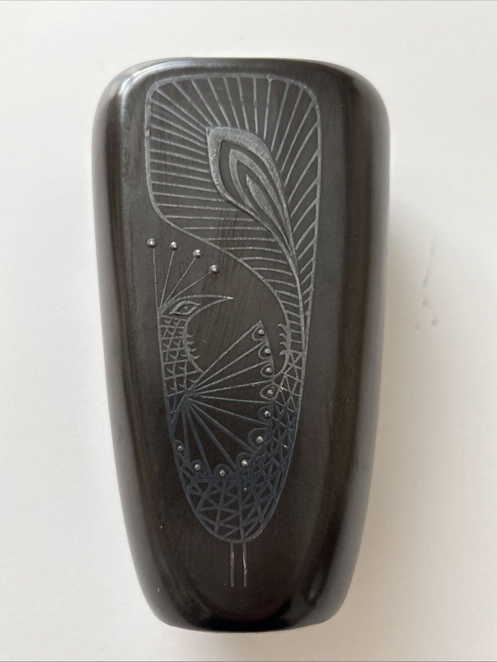 MCM Gustavsberg Facett Peacock Vase Sven Jonson Design Sweden 1960s Sticker